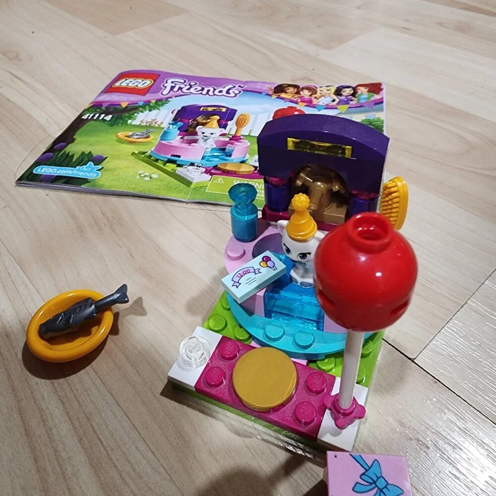 LEGO® Friends 41114 Party Styling Cat Birthday 100% Complete W/Instructions